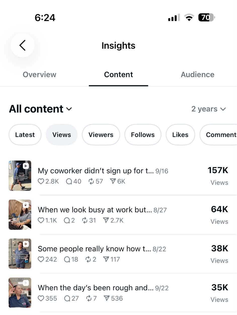 Instagram content dashboard for Triple 7 showing top posts by views